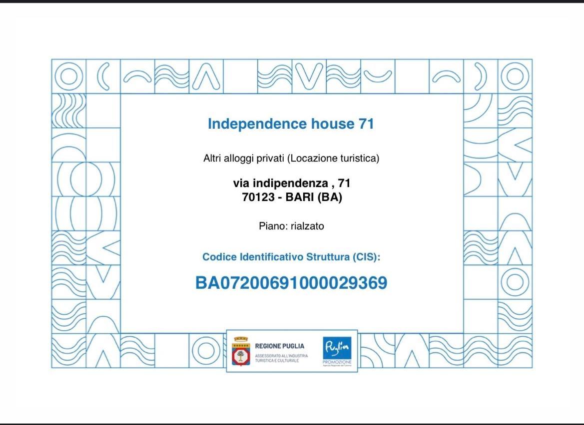 Apartamento Independence House 71 Bari Exterior foto